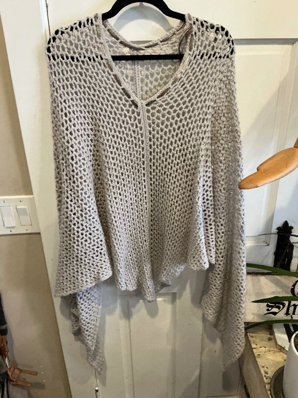 Homemade poncho style sweater. Oversized